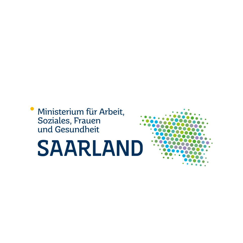 Wappen mit Aufschrift: Ministerium für Arbeit, Soziales, Frauen und Gesundheit - Saarland