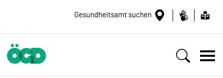 Der obere Seiten-Bereich auf dem Handy.